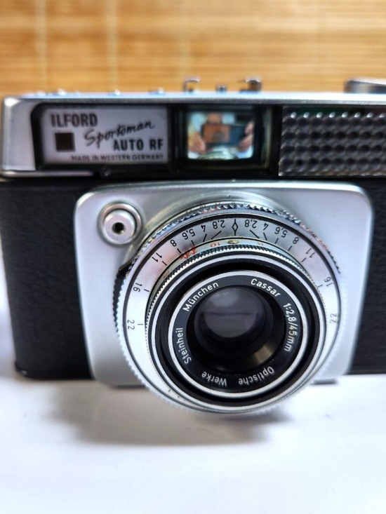Ilford Other - Vintage Ilford Sportsman Auto RF 35mm Camera & Leather Case - For Parts